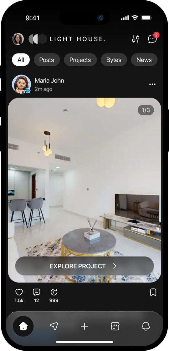 Explore completed projects on Lighthouse