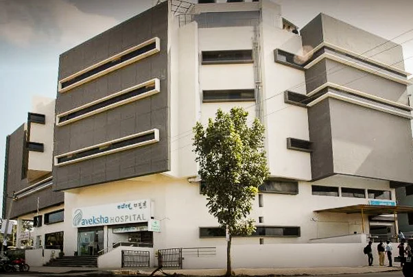 The hospital along the street — Aveksha Hospital