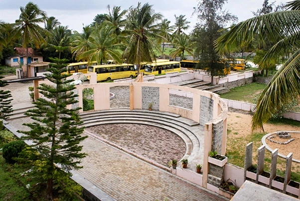 The central open-air theatre — Mandara School