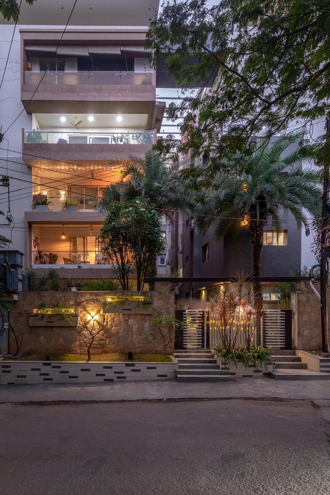 The planted street frontage — Pavani Palazzo