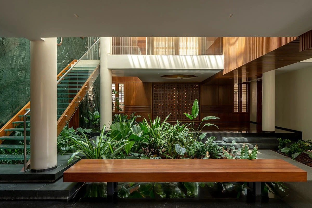 The planted interior court — Ripples of Light